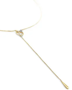 Tegan 14K Yellow Gold Y Necklace In White Diamond^Kendra Scott Sale