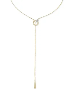 Tegan 14K Yellow Gold Y Necklace In White Diamond^Kendra Scott Sale
