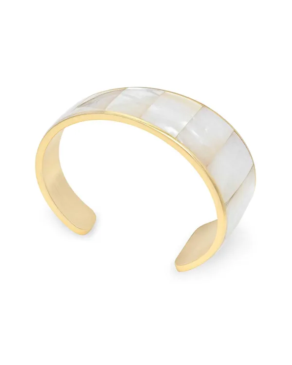 Tenley Gold Shell Cuff Bracelet In Ivory Mother-Of-Pearl^Kendra Scott New