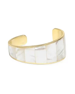 Tenley Gold Shell Cuff Bracelet In Ivory Mother-Of-Pearl^Kendra Scott New