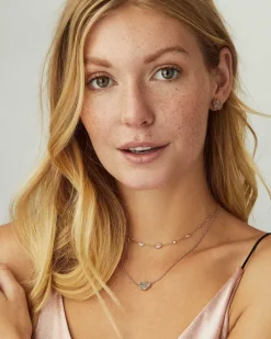 Tessa Rose Gold Stud Earrings In Dichroic Glass^Kendra Scott New