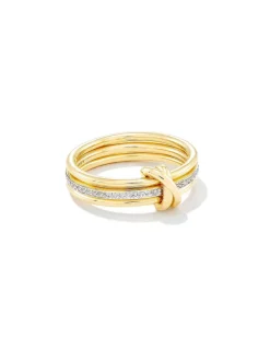 Tia 18K Gold Vermeil Band Ring In White Sapphire^Kendra Scott Clearance