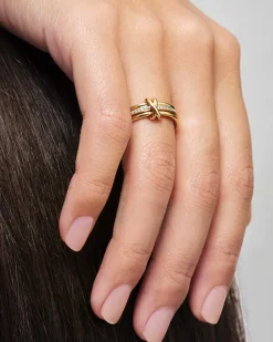 Tia 18K Gold Vermeil Band Ring In White Sapphire^Kendra Scott Clearance