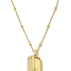 Tinsley 18K Gold Vermeil Tiny Locket Necklace In White Topaz^Kendra Scott Fashion