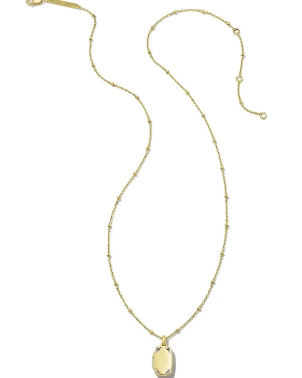 Tinsley 18K Gold Vermeil Tiny Locket Necklace In White Topaz^Kendra Scott Fashion