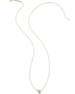 Tiny Cactus 14K Yellow Gold Pendant Necklace In White Diamond^Kendra Scott Cheap