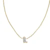 Tiny Cowboy Boot 14K Yellow Gold Pendant Necklace In White Diamond^Kendra Scott Fashion