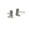Tiny Cowboy Boot Stud Earrings In Oxidized Sterling Silver^Kendra Scott Flash Sale