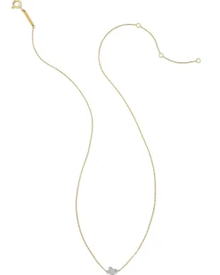 Tiny Texas 14K Yellow Gold Pendant Necklace In White Diamond^Kendra Scott New