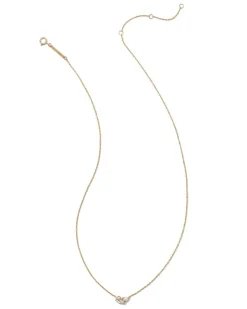 Toi Et Moi 14K Yellow Gold Pendant Necklace In White Sapphire And White Pearl^Kendra Scott New