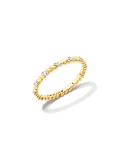 Tyler 14K Yellow Gold Band Ring In White Diamond^Kendra Scott Best
