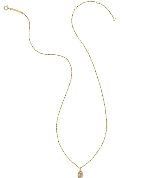 Vivianne 14K Yellow Gold Pendant Necklace In White Diamond^Kendra Scott Cheap