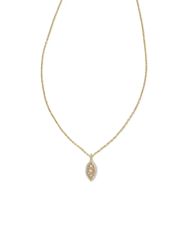 Vivianne 14K Yellow Gold Pendant Necklace In White Diamond^Kendra Scott Cheap