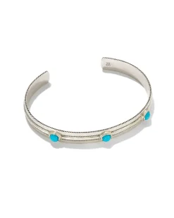 Weston Oxidized Sterling Silver Cuff Bracelet In Turquoise^Kendra Scott Clearance