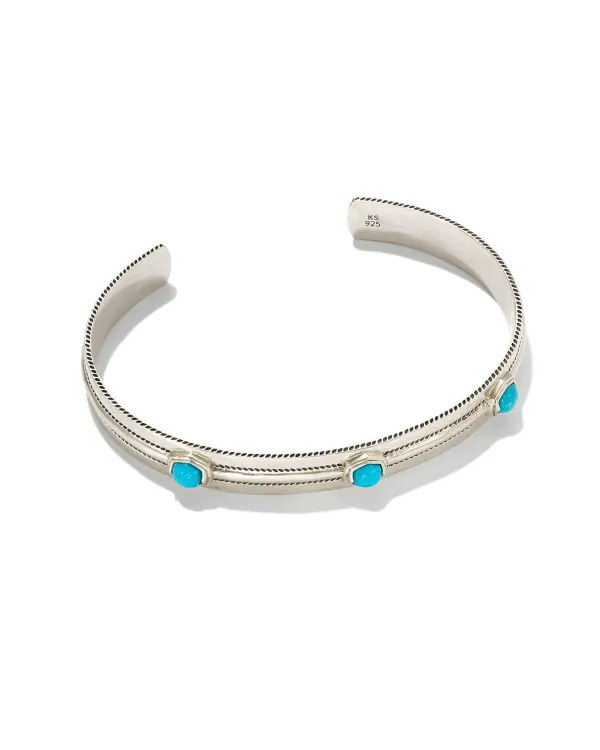 Weston Oxidized Sterling Silver Cuff Bracelet In Turquoise^Kendra Scott Clearance