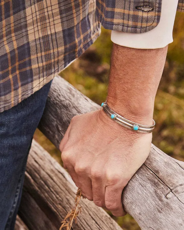 Weston Oxidized Sterling Silver Cuff Bracelet In Turquoise^Kendra Scott Clearance