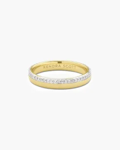 Whitney 14K Yellow Gold Band Ring In White Diamond^Kendra Scott Best