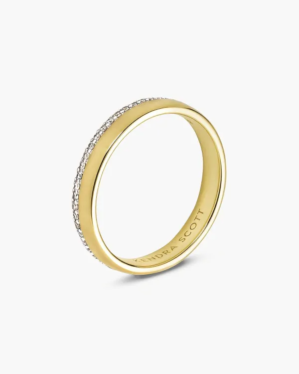Whitney 14K Yellow Gold Band Ring In White Diamond^Kendra Scott Best