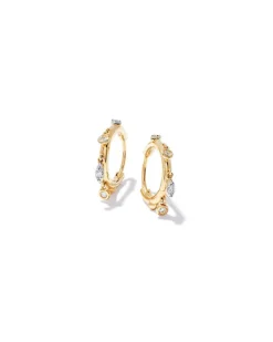 Willow 14K Yellow Gold Huggie Earrings In White Diamond^Kendra Scott Flash Sale