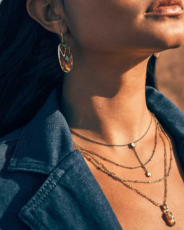 Wrangler® X Yellow Rose By Laurel Vintage Gold Multi Strand Necklace In Ivory Mother Of Pearl^Kendra Scott Best Sale