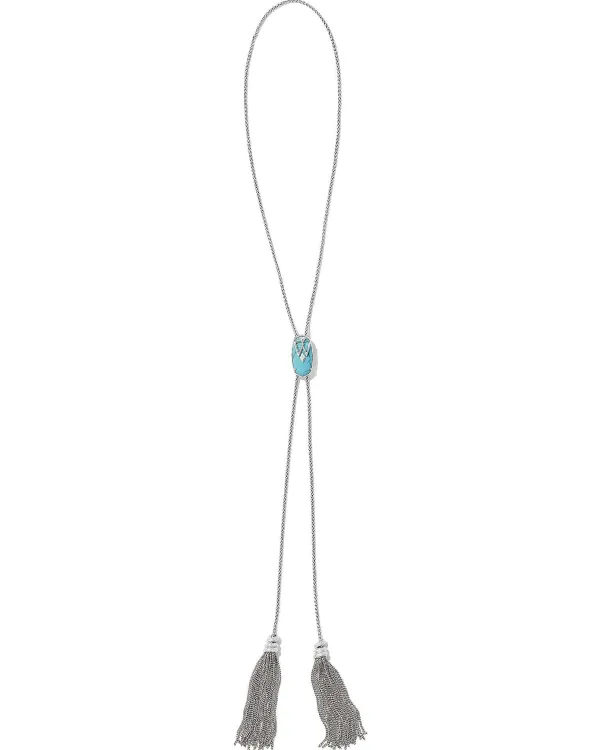 Wrangler® X Yellow Rose By Vintage Silver Bolo Necklace In Variegated Turquoise Magnesite^Kendra Scott Sale
