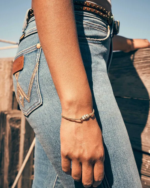 Wrangler® X Yellow Rose By Elaina Vintage Gold Corded Bracelet In Ivory Mother-Of-Pearl^Kendra Scott New