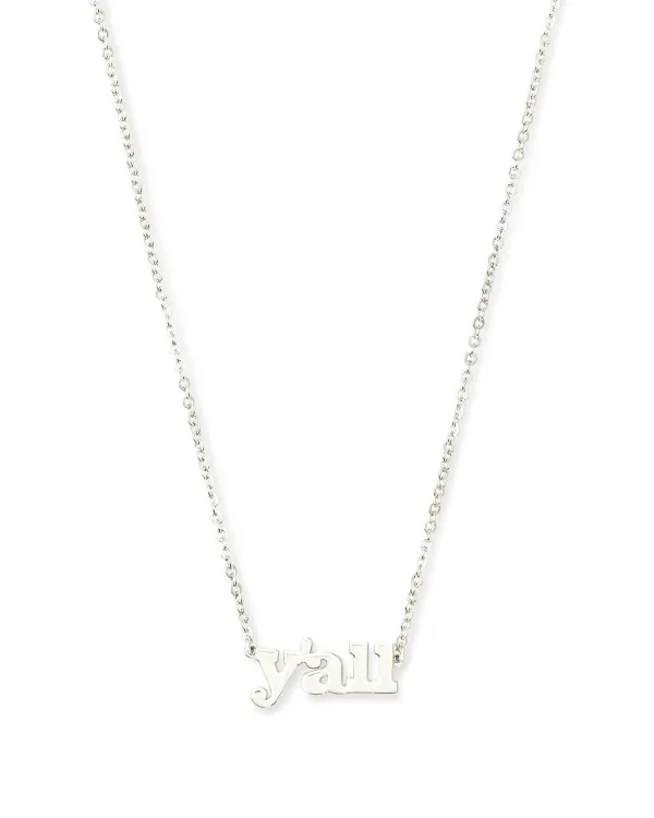 Y'All Pendant Necklace In Sterling Silver^Kendra Scott Shop